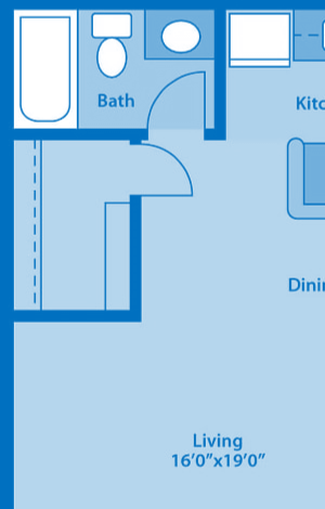 The Springs Studio Floor Plan